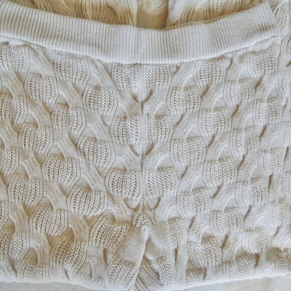 Rachel Comey Cream Cable Knit Wide Leg Palazzo Pants L - Picture 4 of 9